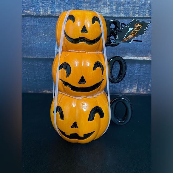 Broomstick Blvd Halloween Pumpkin Mug Stack - Picture 6 of 6